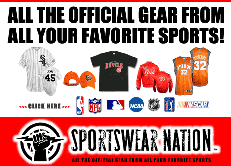 Officially Licensed Sportswear: NBA, NFL, MLB, NHL, NASCAR, NCAA, PGA TOUR