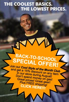 Name Brand Apparel: Tee Shirts, Sweatshirts, Hats, Sportswear, Accessories and more!