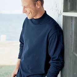 Anvil Cotton Deluxe Mock Turtlenecks